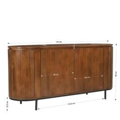 Wohnen Sideboards*Retro Design Sideboard aus Mangoholz - Galadira