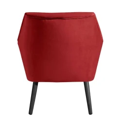 Wohnen Retro Designsessel in Ziegelrot Samtvelours - Nina
