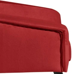 Wohnen Retro Designsessel in Ziegelrot Samtvelours - Nina