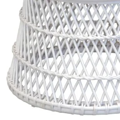 Wohnen Rattanmöbel*Retro Geflechtsessel aus Rattan in Weiß - Marcello