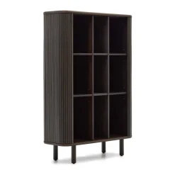 Wohnen Braune Möbel|Schränke*Retro Highboard mit Schiebetüren und Fächern - Tadaco