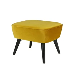 Wohnen Retro Hocker Almyna in Gelb Stoff