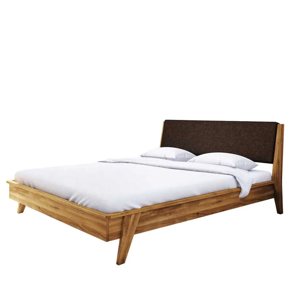 Wohnen Braune Möbel|Retro Möbel*Retro Holz Bettgestell aus Wildeiche - Hardus
