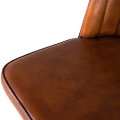 Wohnen Retro Lederstuhl in Cognac Braun - Valtte