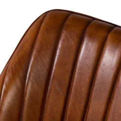 Wohnen Retro Lederstuhl in Cognac Braun - Valtte