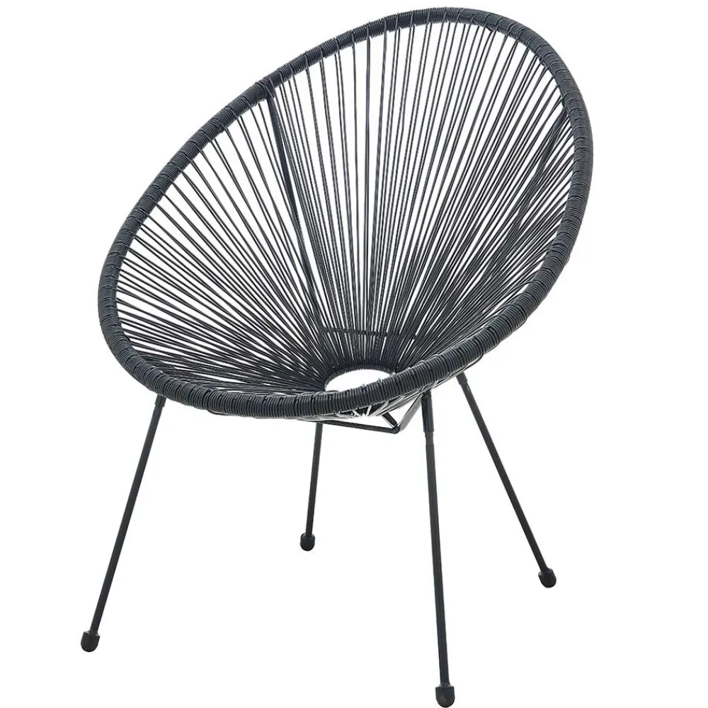 Wohnen Retro Loungestühle für Garten in Schwarz - Vicados (2er Set)