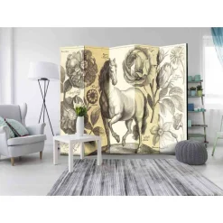 Wohnen Vintage Möbel|Kinder-Paravents*Retro Paravent mit Naturdarstellungen - Freedoms