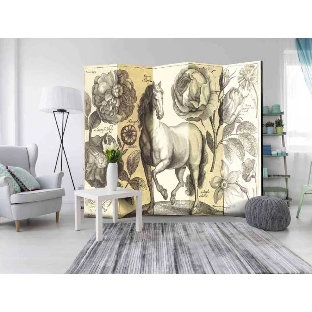 Wohnen Vintage Möbel|Kinder-Paravents*Retro Paravent mit Naturdarstellungen - Freedoms