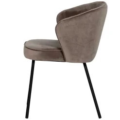 Wohnen Retro Polsterstühle in Khaki Samt - Ashley (2er Set)