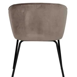 Wohnen Retro Polsterstühle in Khaki Samt - Ashley (2er Set)