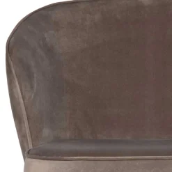 Wohnen Retro Polsterstühle in Khaki Samt - Ashley (2er Set)