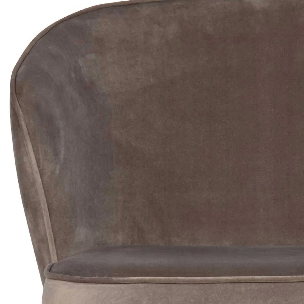 Wohnen Retro Polsterstühle in Khaki Samt - Ashley (2er Set)