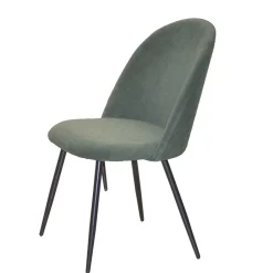 Wohnen Retro Möbel|Küchenstühle*Retro Polsterstühle in Oliv Grün - Perry (4er Set)