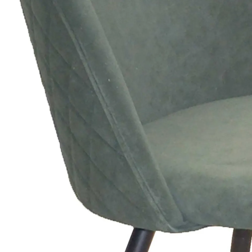 Wohnen Retro Möbel|Küchenstühle*Retro Polsterstühle in Oliv Grün - Perry (4er Set)