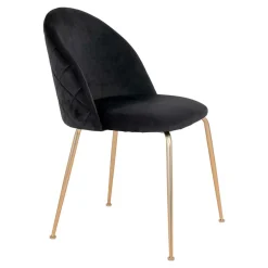 Wohnen Retro Polsterstühle mit Messing Gestell - Silvanus (2er Set)