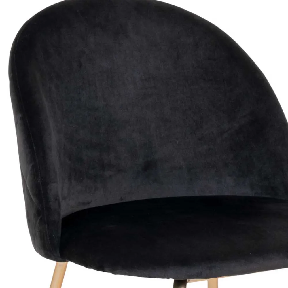 Wohnen Retro Polsterstühle mit Messing Gestell - Silvanus (2er Set)