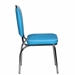 Wohnen Retro Polsterstuhl Reflecta mit Kunstleder und Chrom