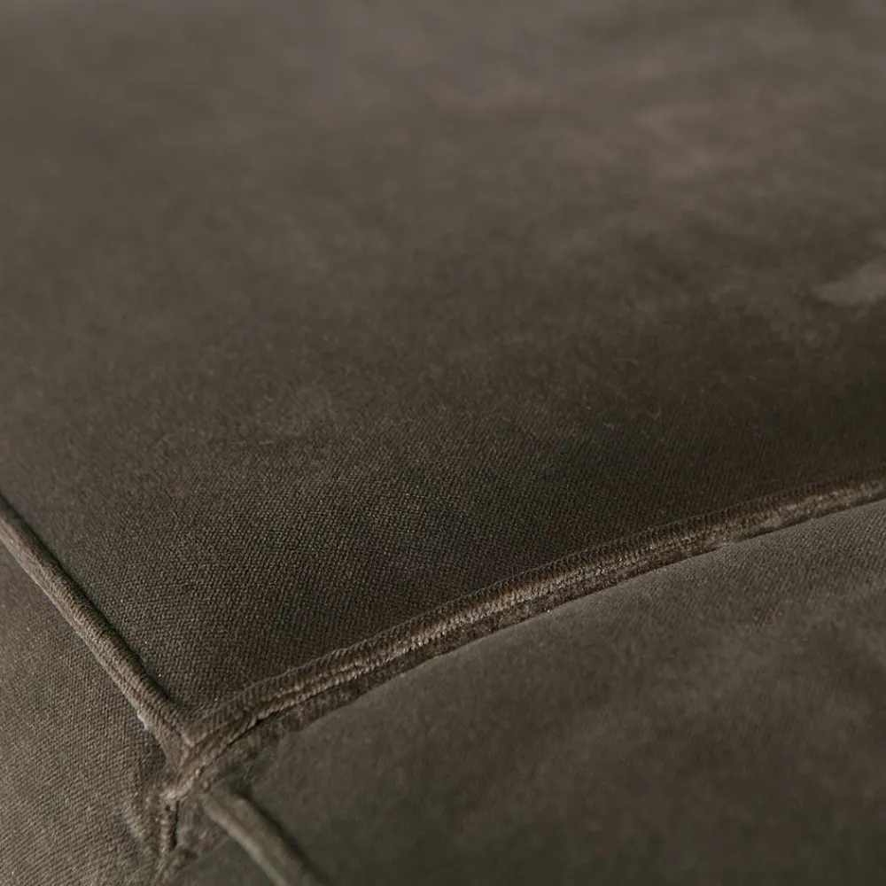 Wohnen Retro Samt Sofa in Dunkelgrün Italiano mit 280cm