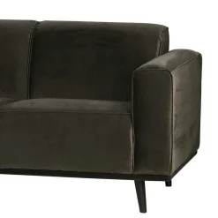 Wohnen Retro Samt Sofa in Dunkelgrün Italiano mit 280cm