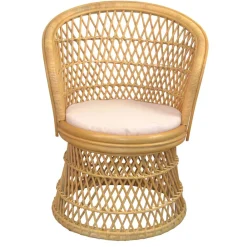 Wohnen Rattanmöbel*Retro Sessel aus Geflecht Rattan Natur - Garzone