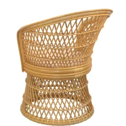 Wohnen Rattanmöbel*Retro Sessel aus Geflecht Rattan Natur - Garzone