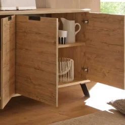 Wohnen Retro Möbel|Sideboards*Retro Sideboard Rodonda in Eiche