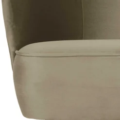 Wohnen Retro Style Sessel in Khaki Samtbezug - Cuba