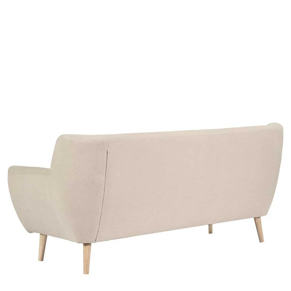 Wohnen Retro Möbel|Sofas*Retro Style Sofa in Beige mit Natur - Paulo