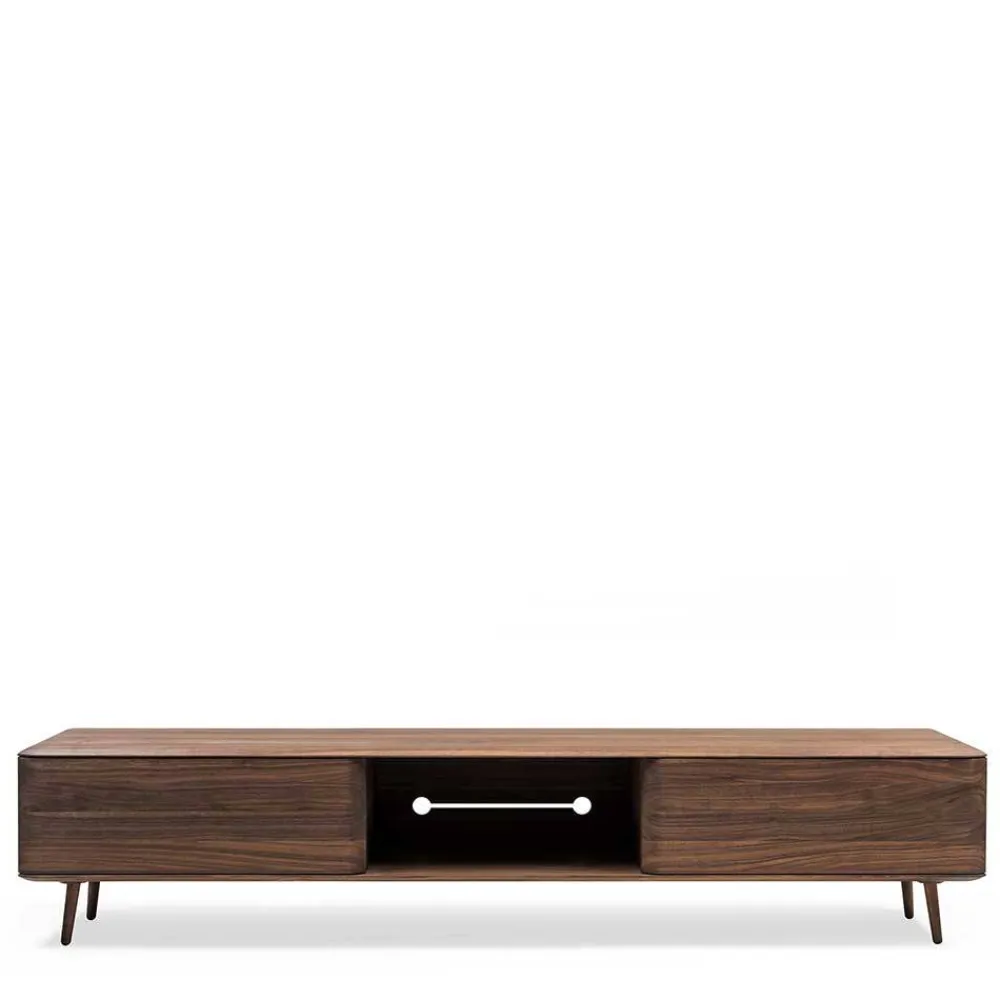 Wohnen Retro Möbel|Sideboards & Kommoden*Retro TV Element aus Nussbaum Massivholz - Rivossa