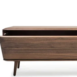 Wohnen Retro Möbel|Sideboards & Kommoden*Retro TV Element aus Nussbaum Massivholz - Rivossa