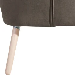 Wohnen Retro Velourssessel in Beigegrau - Florida