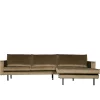 Wohnen Retro Möbel|Sofas*Retro Velvet Ecksofa in Taupe - Museo
