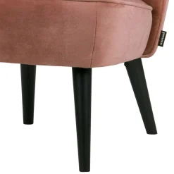 Wohnen Retro Möbel|Sessel*Retro Vintage Sessel in Altrosa Samt - Ventura