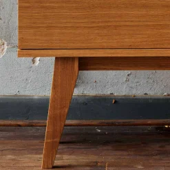 Wohnen Sideboards & Kommoden|Esszimmer-Vitrinen*Retro Vitrine in Eichefarben - Number