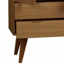 Wohnen Sideboards & Kommoden|Esszimmer-Vitrinen*Retro Vitrine in Eichefarben - Number