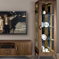 Wohnen Wohnwände|Wohnwand*Retro Wohnwandd in Nussbaum - Gralaz (dreiteilig)