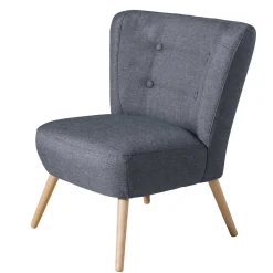 Wohnen Retro-Sessel in Jeansblau Stoff - Florida