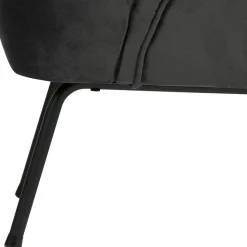 Wohnen Retrosessel in Schwarz mit Samtbezug - Betty