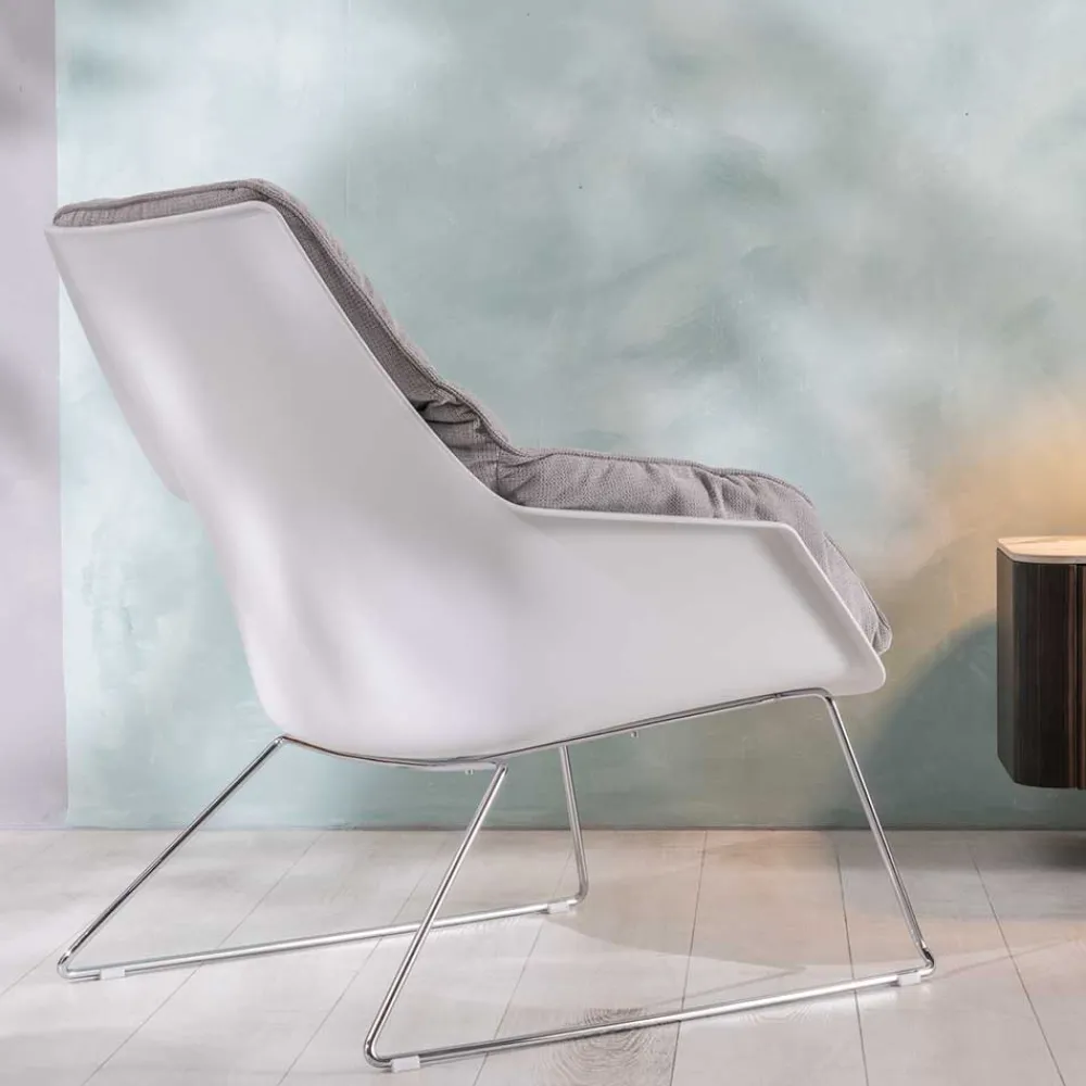 Wohnen Retro Möbel|Sessel & Hocker*Retrosessel mit Chrom Bügelgestell - Harukivo (2er Set)