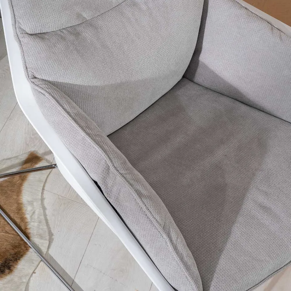 Wohnen Retro Möbel|Sessel & Hocker*Retrosessel mit Chrom Bügelgestell - Harukivo (2er Set)