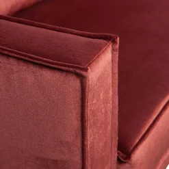 Wohnen Retrosofa in L-Form in Kastanienbraun - Enzing