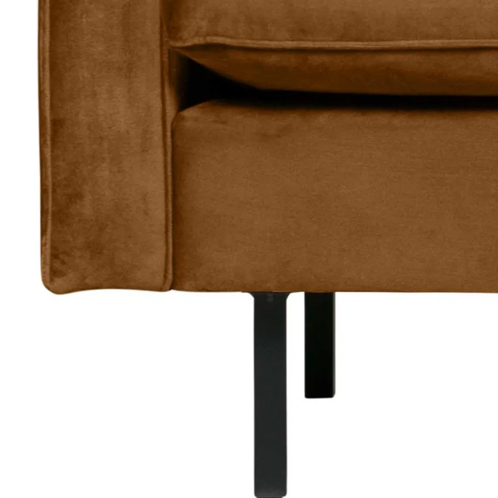 Wohnen Retrostil Samtsessel in Honigfarben - Saguan I