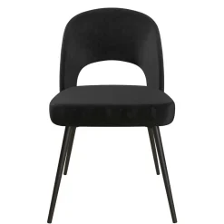 Wohnen Retro Möbel|Küchenstühle*Retrostuhl in Schwarz Samt - Magan