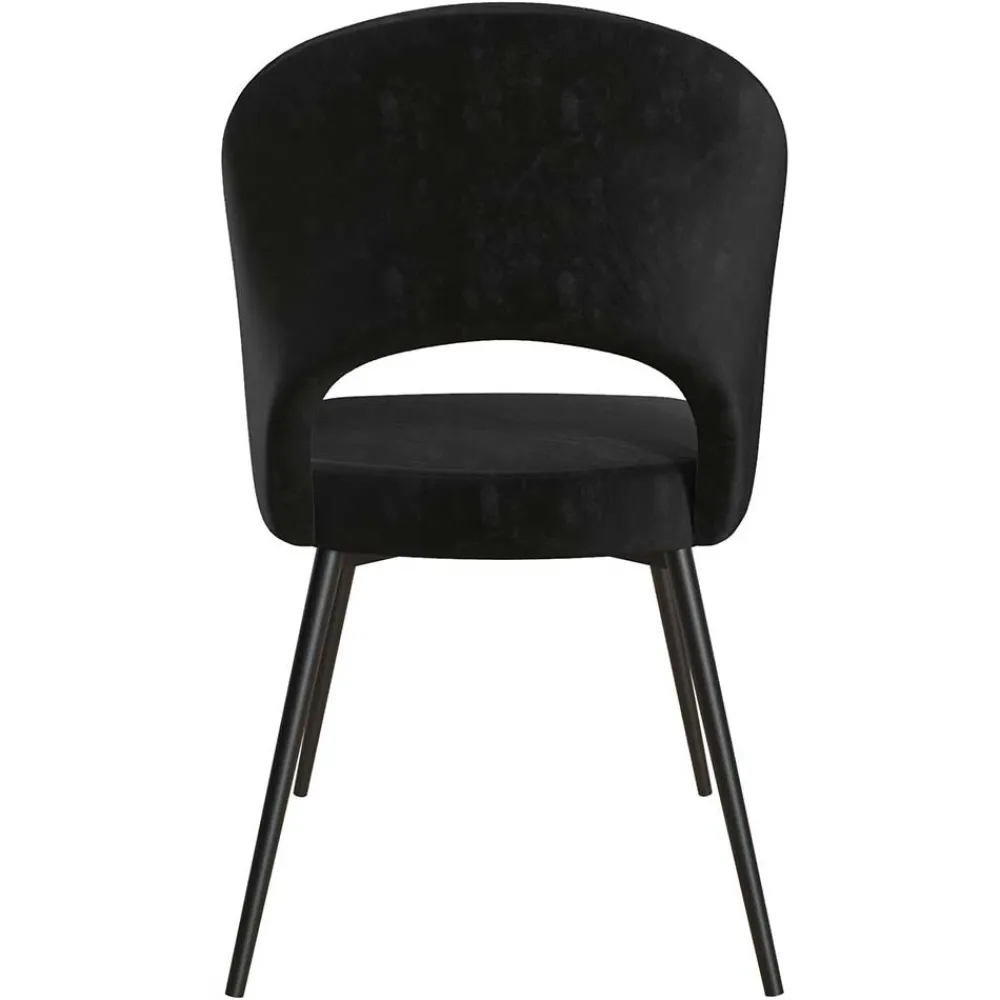 Wohnen Retro Möbel|Küchenstühle*Retrostuhl in Schwarz Samt - Magan