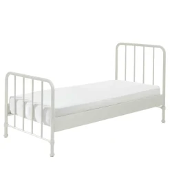 Wohnen Retrostyle Metallbett in Weiß - 90x200 cm - Astra