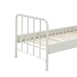 Wohnen Retrostyle Metallbett in Weiß - 90x200 cm - Astra