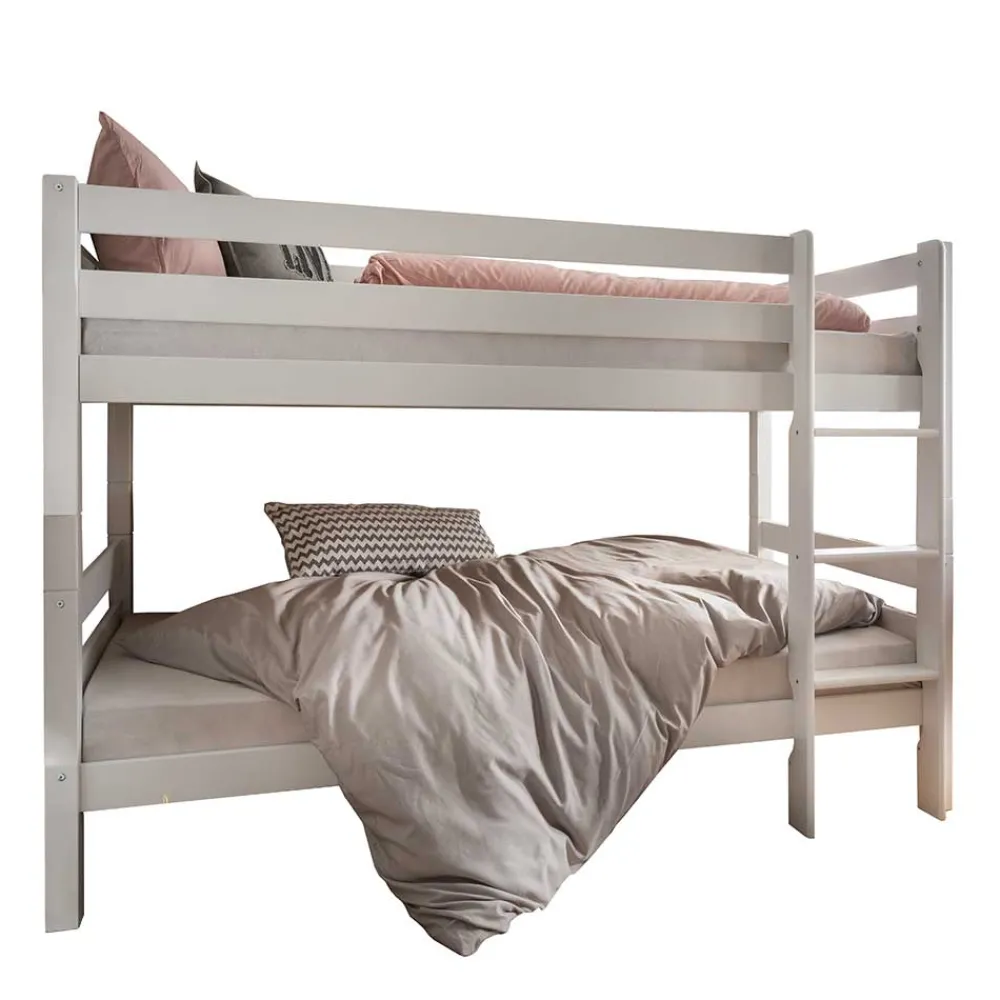 Kinder Wohnen Robustes Etagenbett in Weiß - Polar