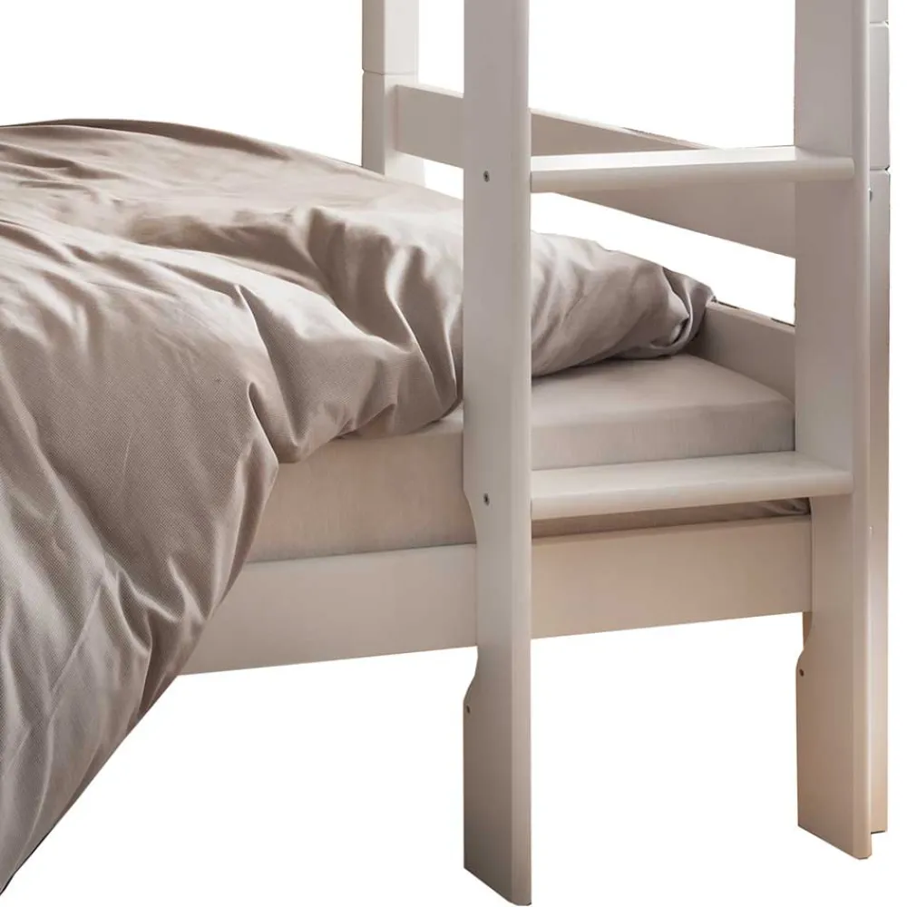 Kinder Wohnen Robustes Etagenbett in Weiß - Polar