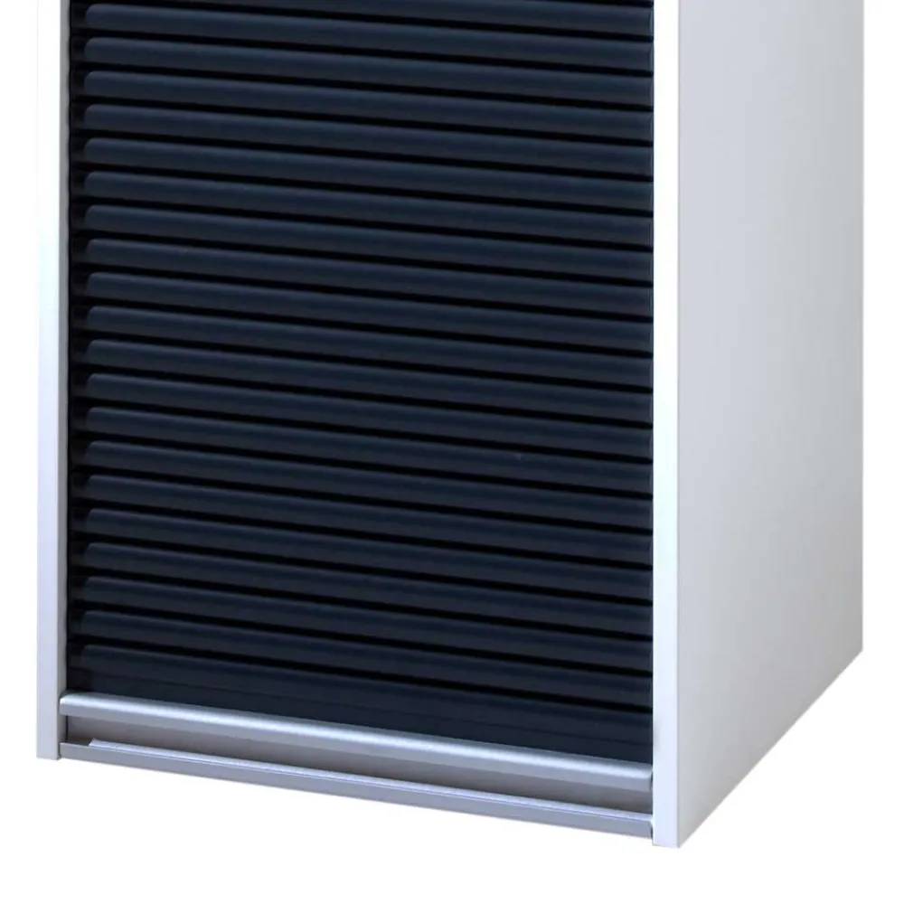 Wohnen Rolladenschrank Penal in Schwarz und Weiß