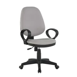 Wohnen Rollbarer Computerstuhl in Grau & Schwarz - Gilverny